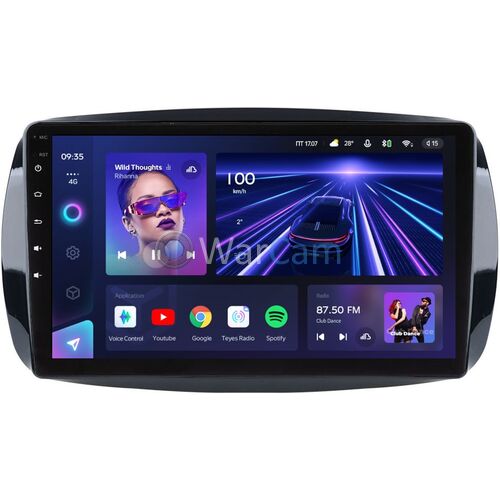 Smart Fortwo 3, Forfour 2 (2014-2022) Teyes CC3 2K 9.5 дюймов 3/32 RM-9-019 на Android 10 (4G-SIM, DSP, QLed)