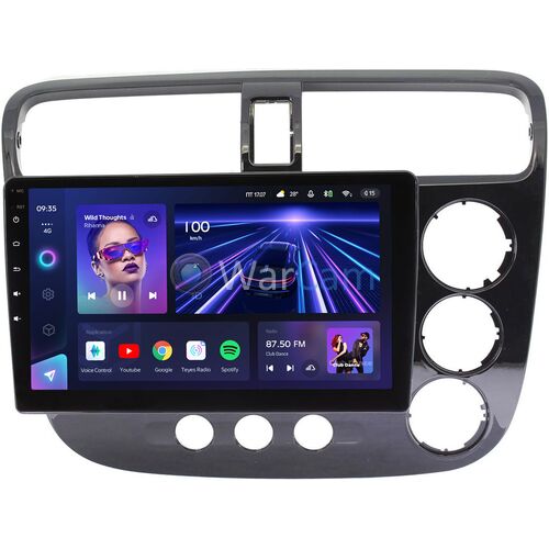 Honda Civic 7 (2000-2006) (с климатом) Teyes CC3 9 дюймов 3/32 RM-9206 на Android 10 (4G-SIM, DSP, QLed) (правый руль)