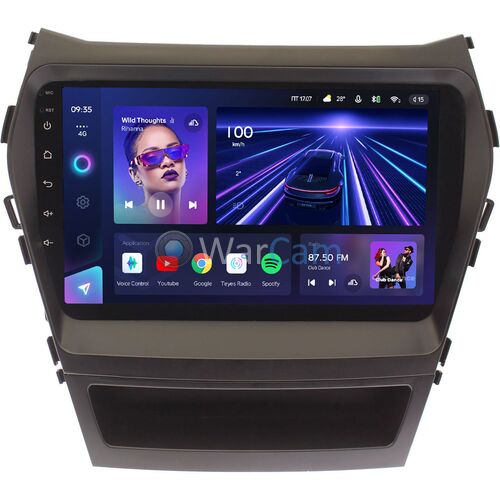 Hyundai Santa Fe III 2012-2018 Teyes CC3 2K 9.5 дюймов 3/32 RM-9022 на Android 10 (4G-SIM, DSP, QLed)