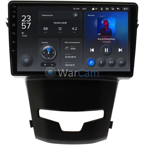 SsangYong Actyon 2 (2013-2022) Teyes X1 9 дюймов 2/32 RM-9183 на Android 10 (4G-SIM, DSP)