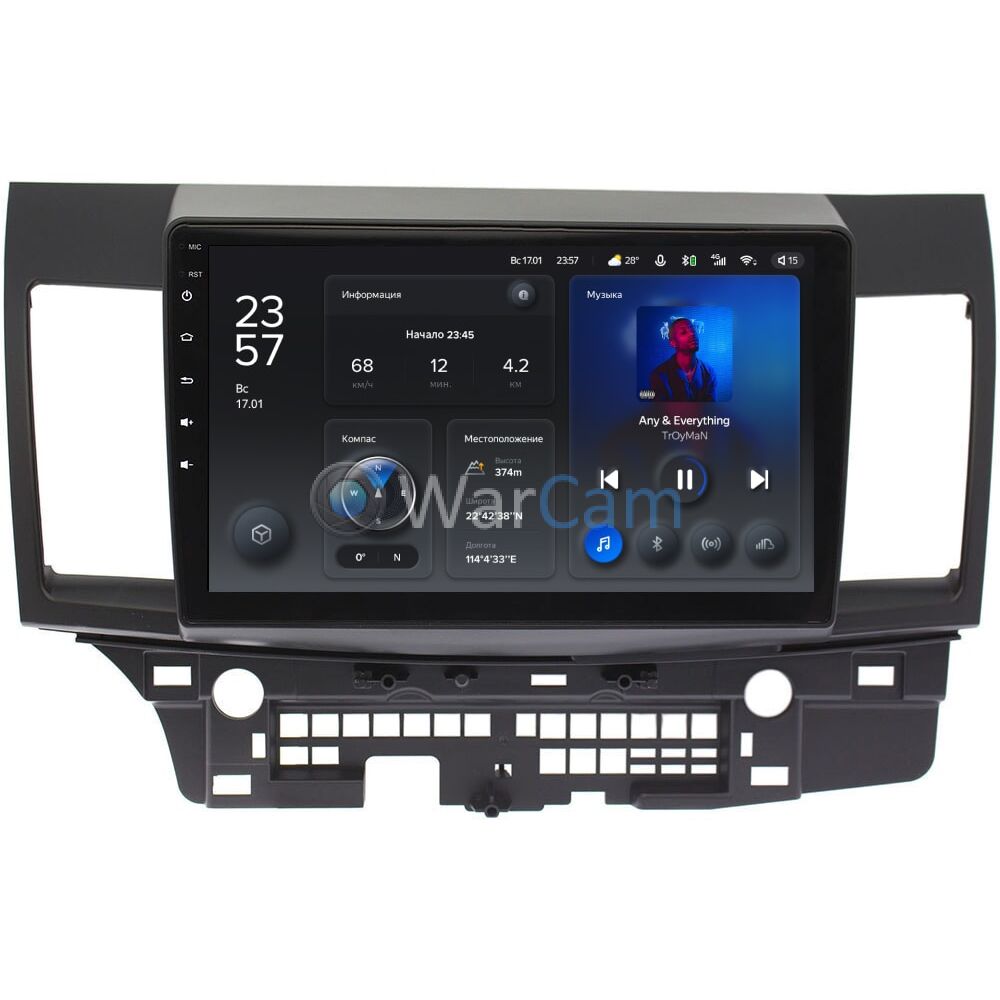 Штатное головное устройство Teyes X1 WIFI 10 дюймов 2/32 RM-1047 для  Mitsubishi Lancer X 2007-2018 на Android 8.1 (DSP, IPS, AHD) для авто с  Rockford Купить