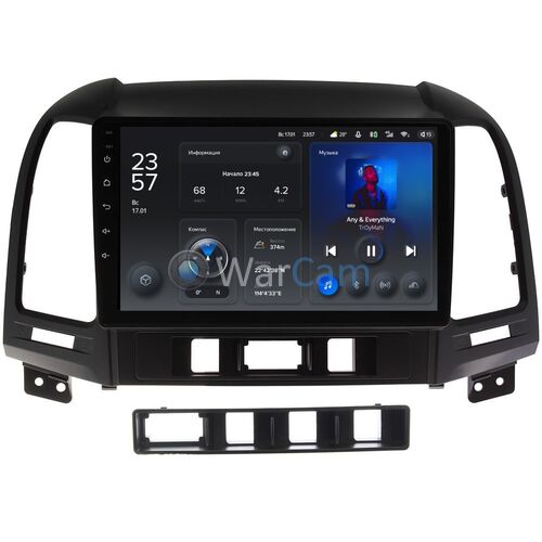 Hyundai Santa Fe II 2005-2012 Teyes X1 9 дюймов 2/32 RM-9052 на Android 10 (4G-SIM, DSP)